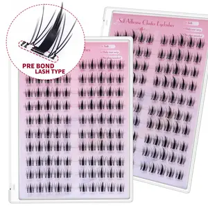 Self-Adhesive False Eyelashes, Natural Curl Dense DIY Extension 100 Pairs, Beginner Friendly, No Glue Needed, Suitable for All Occasions