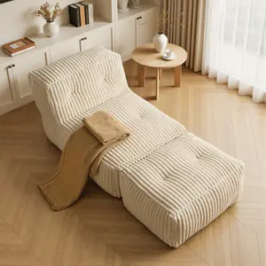 ALTRIGUS Big Bean Bag Lounger Sofa, Large Bean Bag Chairs for Adults, Oversized Beanbag Sofa, Comfy Bean Bag Couch with Shredded Foam Filled for Living Room, Bedroom