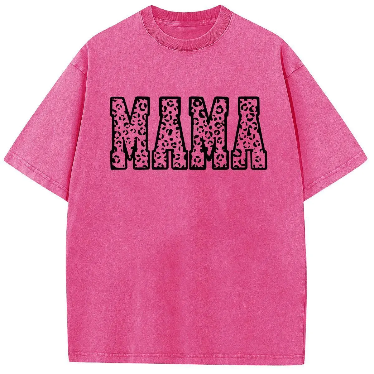 Digitex Acid Wash Shirts Mama Mother's Day Casual Women Graphic Print Half Short Sleeve Drop Shoulder Tee Comfortable Fit Summer Top - Everyday