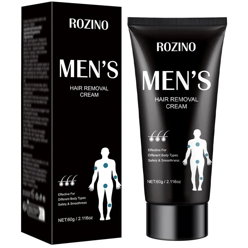 Men's Painless Body Hair Removal Cream, Gentle Depilatory for Intimate and Sensitive Areas, At Home Hair Removal, Hair Removal Lotion