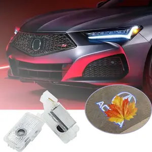 2 Pcs LED Interior Decoration Sticker Light, Car Door Ambient Projection Laser Light, Led Step Lights, Fit Acura MDX/ZDX/TL/TLX/RLX, Laser Concentrated Beam, Multi-color LED Setting, OEM Standard Auto Parts, Durable Auto Grade Material
