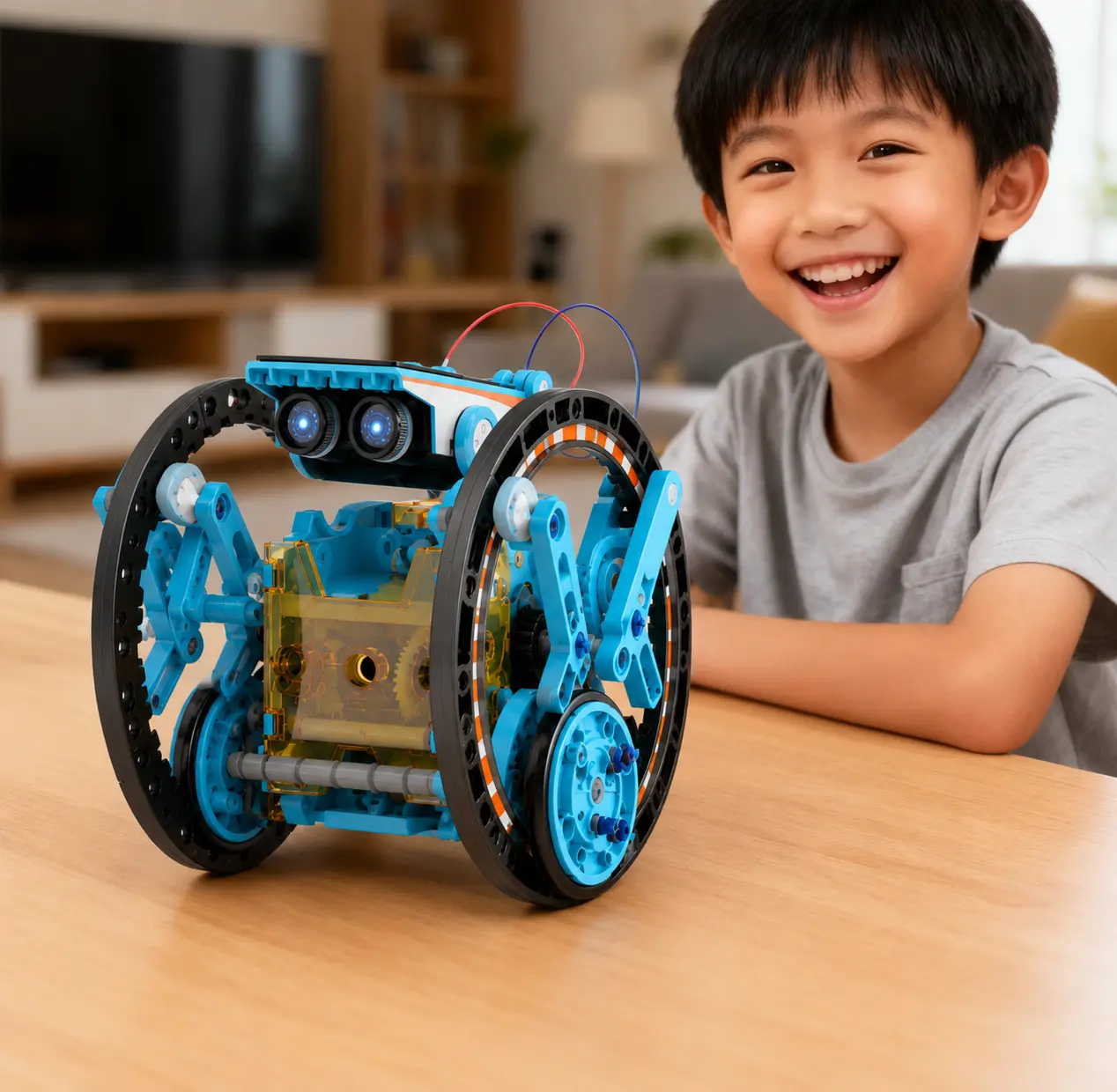 12-in-1 Unisex Solar-Powered STEM DIY Assembly Robot Toy Set - No Batteries, Builds Multiple Models, for 8-12 Year Olds, Supports Children Development, Ideal for Birthdays, Indoor Family Craft Game