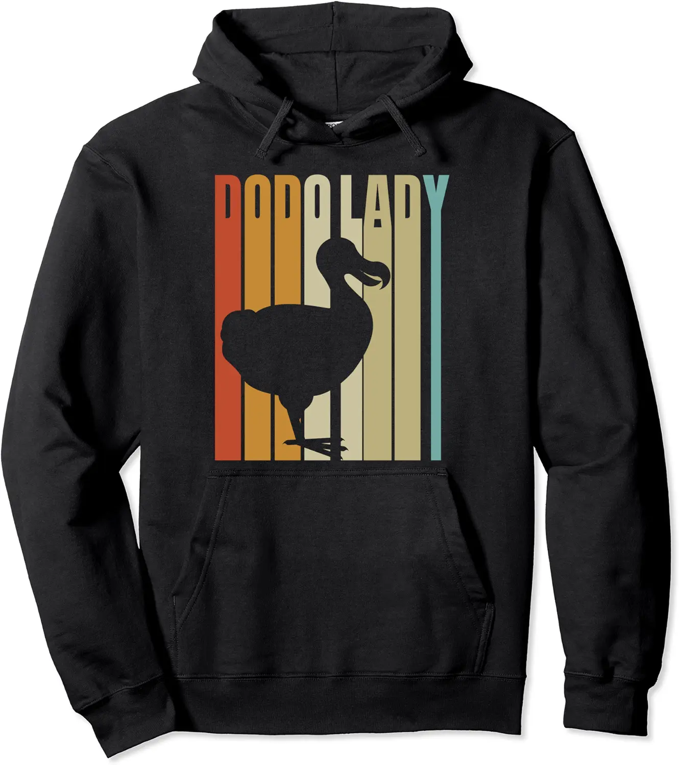 Retro Dodo Lady - Dodo Bird Silhouette Pullover Hoodie - Jeniferdang Shop 48B0B2LY1H2S
