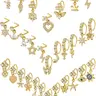 30pcs 20g Women's L-Shaped Nostril Nose Piercing Nose Rings Set, Artificial Zircon Body Piercing Jewelry, Casual Style, All Seasons Wear, Piercings Jewelry