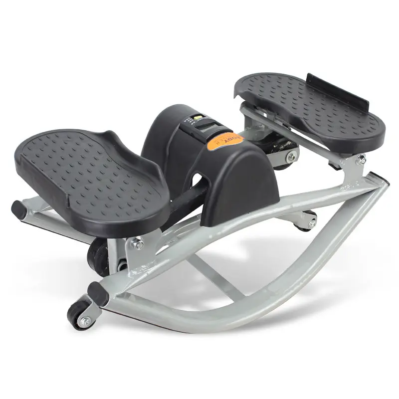 summerwins Portable Side-to-Side Rocking Stepper - High Carbon Steel Frame, 19.3in L x 10.6in W x 9in H, Slip-Resistant Pedals, LCD Monitor, Ultra-Quiet Floor-Friendly Lateral Motion Under Desk Leg Exerciser, Space Saver, Compact Fit Home Supply