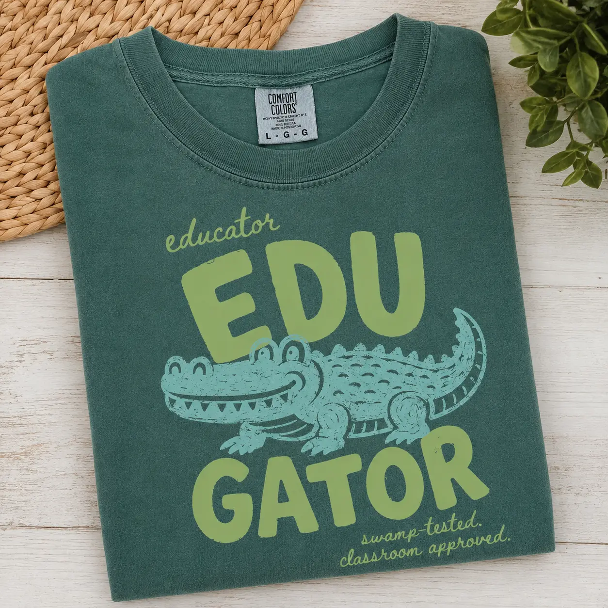 Comfort Colors Educator GATOR Shirt – Funny Alligator Teacher Graphic Tee, Back to School Gift