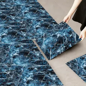 10 pieces of 2D flat PVC floor sticker - artistic and creative pattern Marble Flooring, floor self-adhesive decorative tile sticker, 11.81 x 11.81 inches, suitable for floor renovation in kitchens, living room