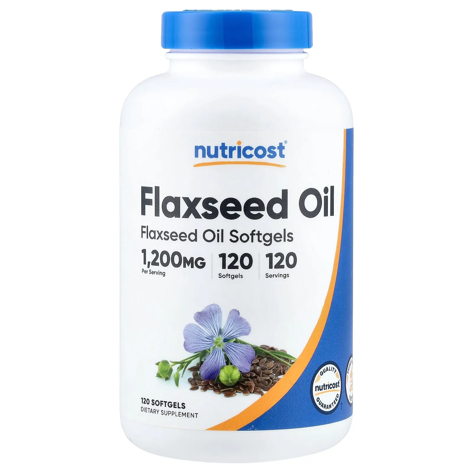Nutricost Flaxseed Oil, 1,200 mg, 120 Softgels