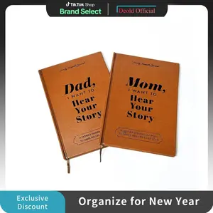 Mom and Dad, I want to hear your stories, guide meaningful diaries, write different stories, and be a New Year's gift for Mom and Dad-  Diary Daily Guided Journal Hardcover Journal