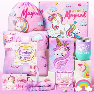 Easter Gifts for Girls Unicorn Birthday Gifts Basket for Girls Ages 3-10 Girl Toy for 6-8 Trendy Stuff for Toddler 8-12 Easter Eggs Stuffers for Daughter Niece