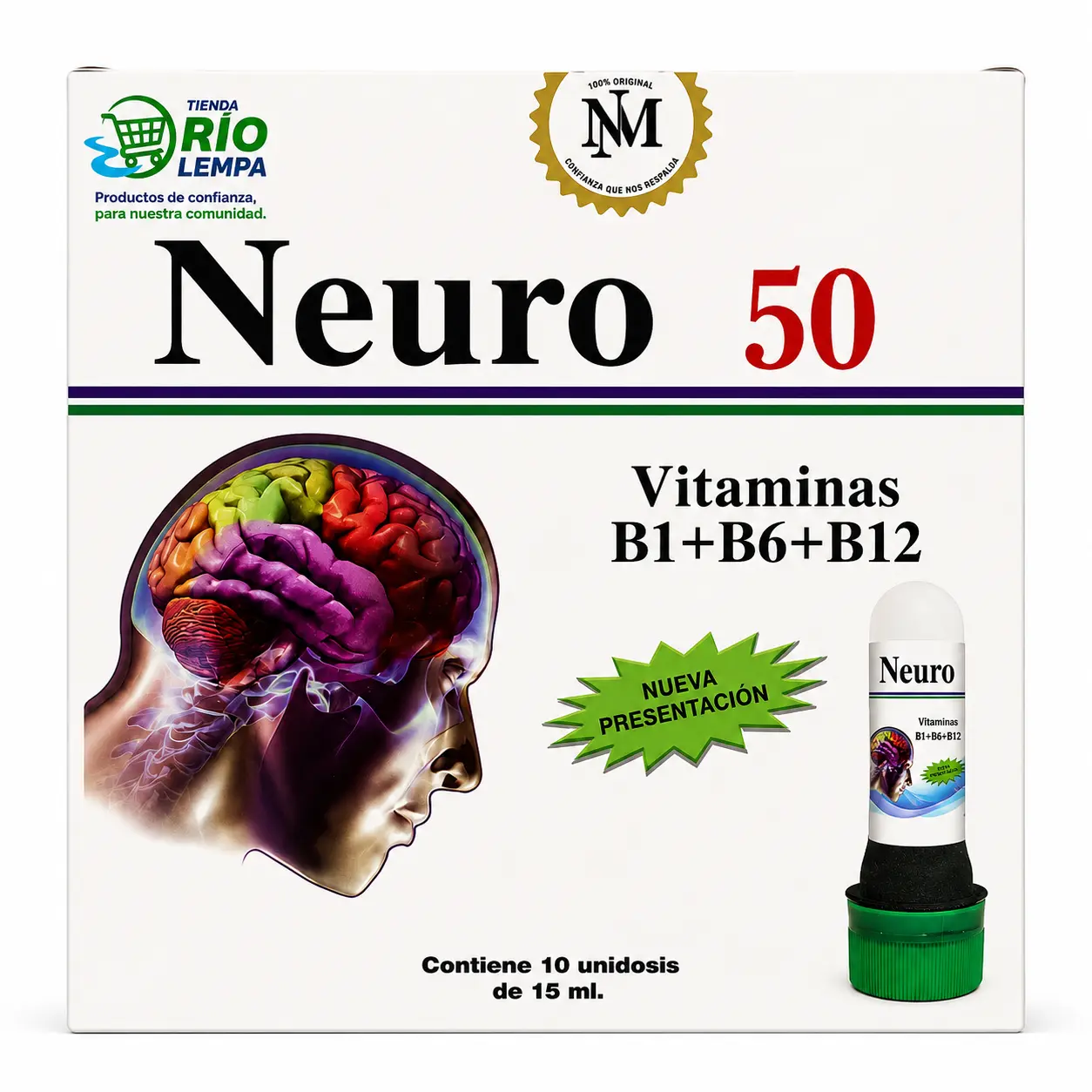 Neuro B1+B6+B12 Vitamin Supplement  10-Pack 15mL Microbottles, Dietary Healthcare Supplement