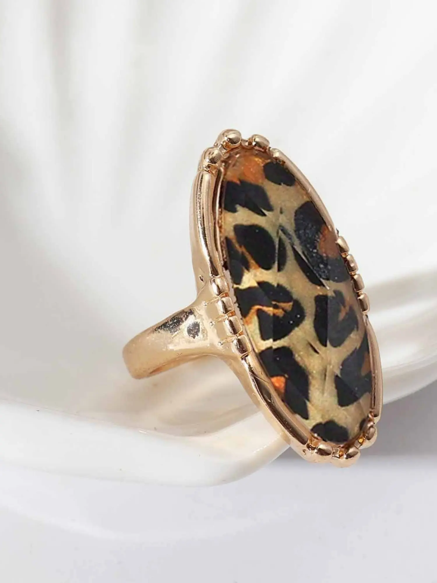 Stylish Leopard Print Alloy Ring for Women, Retro and Elegant Design, Simple and Unique Fashion Jewelry Accessory, Vintage Rings, Elegant Casual Ring, Animal Theme Ring, Beautiful Rings