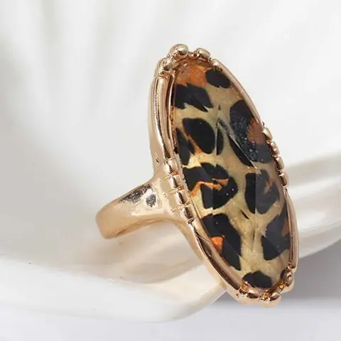 Stylish Leopard Print Alloy Ring for Women, Retro and Elegant Design, Simple and Unique Fashion Jewelry Accessory, Vintage Rings, Elegant Casual Ring, Animal Theme Ring, Beautiful Rings