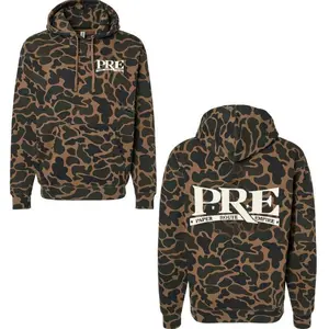 PRE Paper Route Empire Mossy Oak Bottomland Camo Hoodie, Trendy 3D Hoodie, Realistic Print Sweatshirt, Cool Unisex Fashion Top