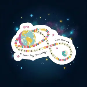 Copy Heart, Copy Bracelet, Artemis II NASA Mission Die-cut Sticker, Sticker Collection