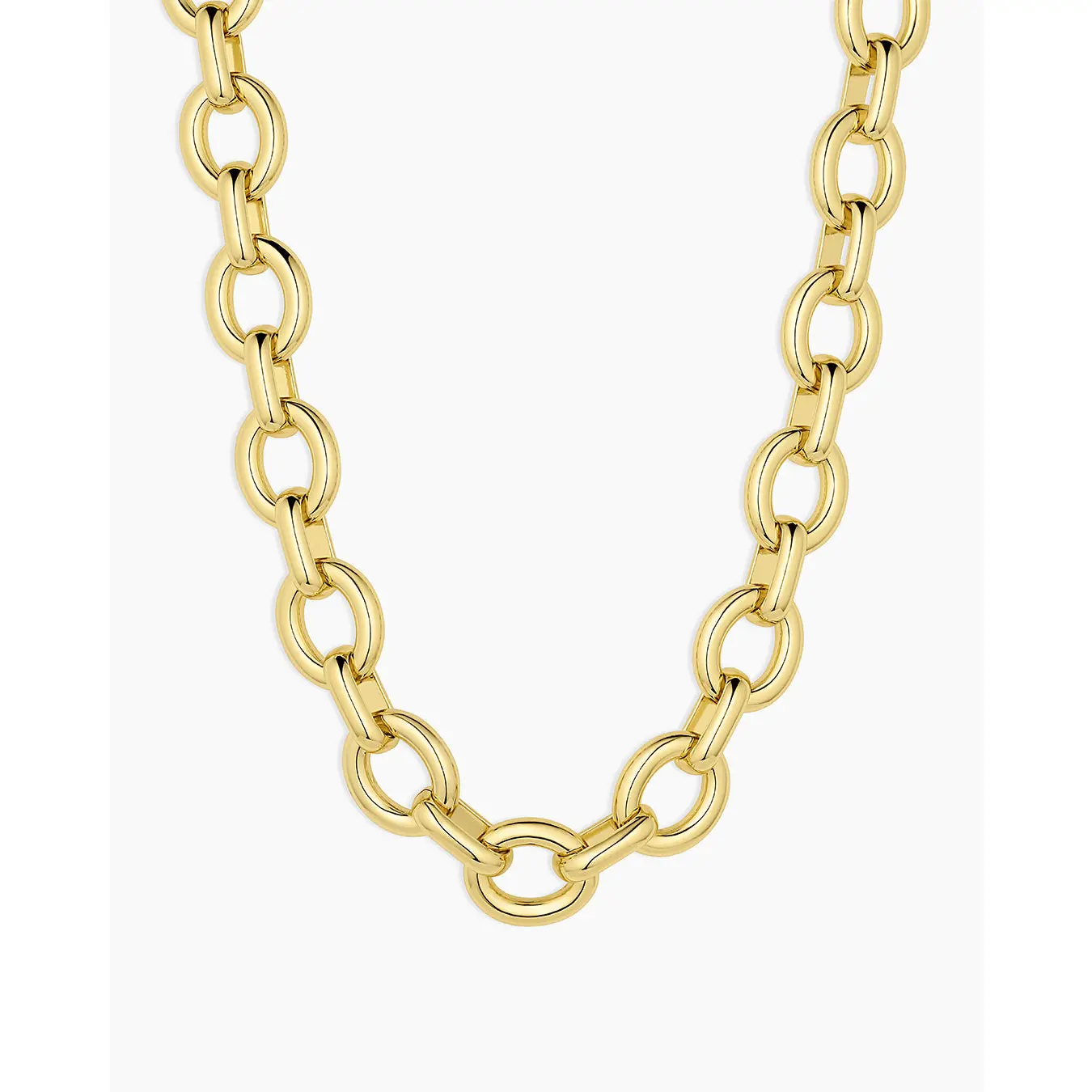 gorjana – Adriana Necklace – 18K Gold-Plated Bold Link Chain Necklace – Statement, Sculptural & Effortlessly Sophisticated