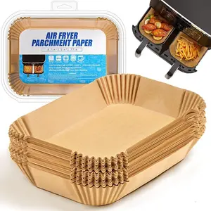 Air Fryer Liners Disposable for Ninja Airfryer: 125 count 8.7x5.5" Rectangle  Paper for Air Fryer Dual Basket Ninja DZ201 DZ401 Foodi 8Qt and Above Air Fryer liner Accessories
