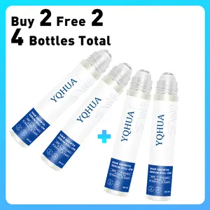 (YQHUA) 2+2  Hair Growth Roll-On Serum for Men & Women | 3% Rosemary, 3% Redensyl, 2% AnaGain | Precision Scalp Applicator | Paraben/Sulphate-Free | Non-Oily | DHT Blocking