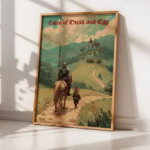 Tales of Dunk and Egg Poster Medieval Art Knight and Squire Wall Print Vintage Fantasy Illustration George R. R. Martin Inspired ( Unframed - Print Only )