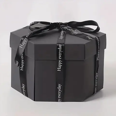 Hexagonal Customizable Personalizable Gift Box, 1 Piece DIY Creative Photo Album, Anniversary and Birthday Gift for Partner, Special Box, Personalized Gifts, Personalization Gift, Anniversary Present