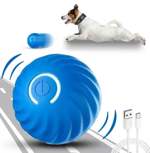 Smart Dog Toy Ball, LED Motion Activated Self-Rolling Ball for Dogs, Perfect for Indoor and Outdoor Play, Rechargeable Fun for Your Dog USB Rechargeable Interactive Dog Ball Bouncing Ball--GTTQ