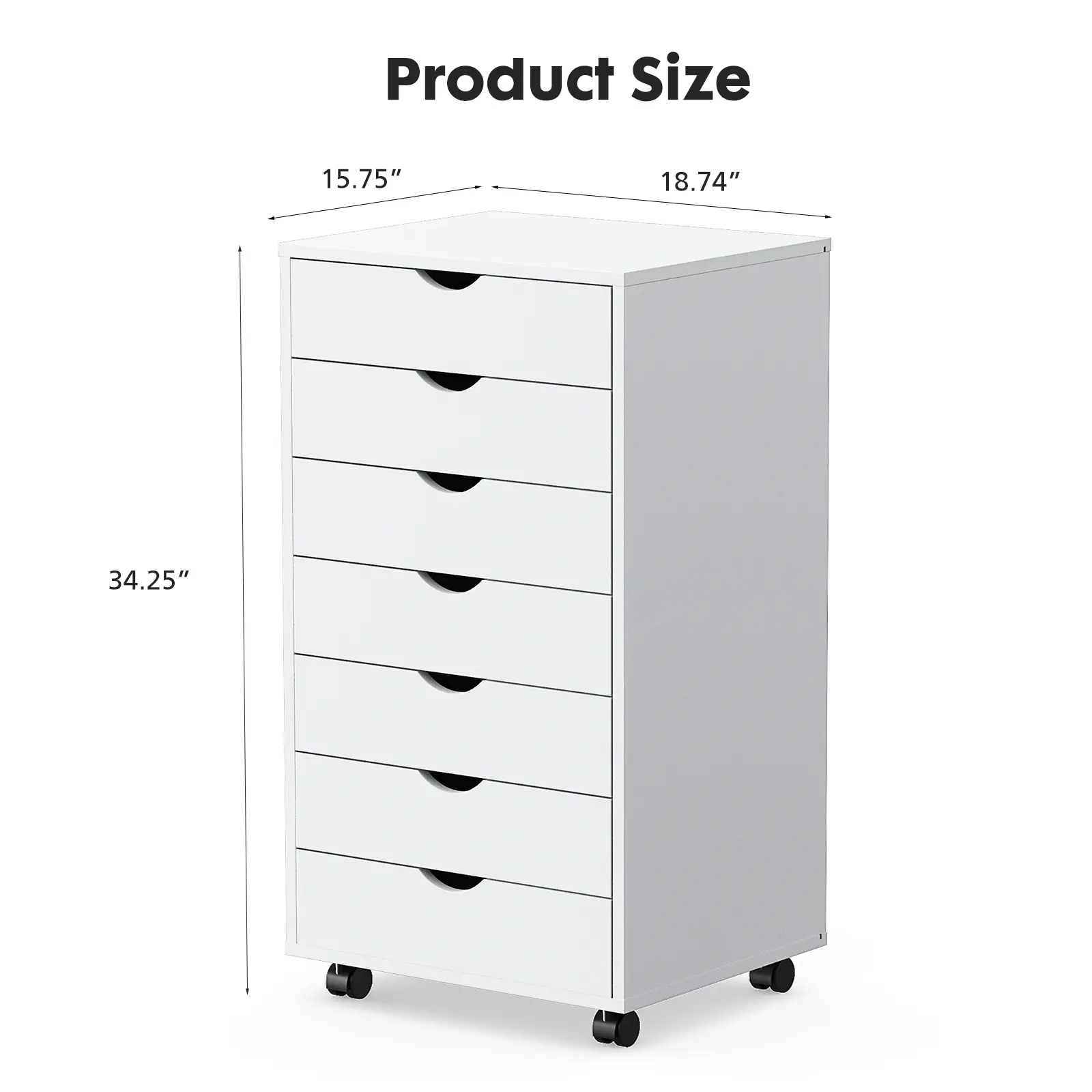 White-7 drawers