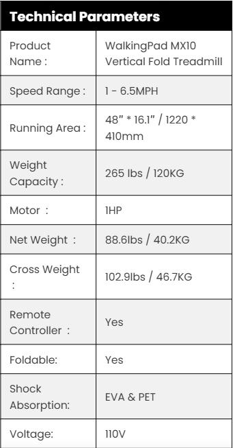 WalkingPad  MX10 Vertical Fold Treadmill | Upright Storage & 6.5MPH