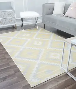 212 MAIN CosmoLiving RA30503 8 ft 9 in x 12 ft Soleil BR30P Sunflower Tribal Moroccan Yellow Bohemian Area Rug, Boho Style, Durable Low Pile Rug
