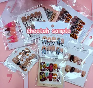 Jojo(5417)gc.5 pairs cheetah mystery nail box