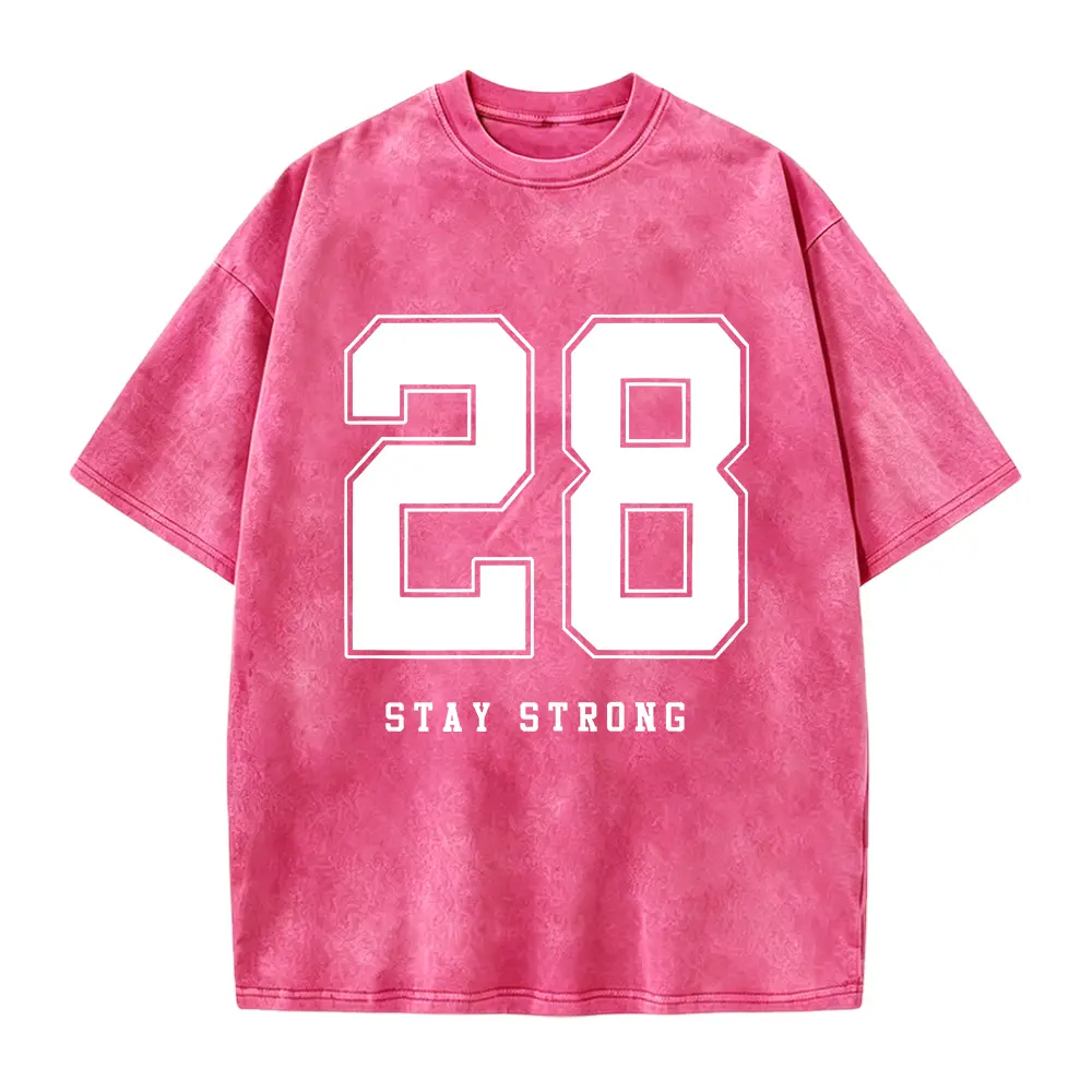 Women's European and American Style Casual Sporty Round Neck Summer Short Sleeve T-Shirt with Printed Number 28, Women's Casual Sportswear