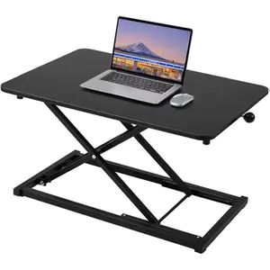 Adjustable Height Standing Desk Converter Ergonomic Sit Stand Computer Workstation Keyboard Riser for Desktop, Black 23.6 Inch