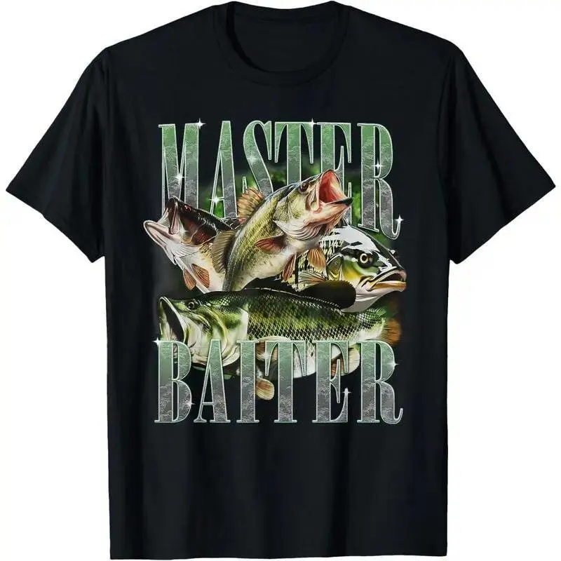 Master Baiter Bass Fishing T-Shirt |   Vintage Realistic Fish Graphic Tee |   Funny Fishing Humor Shirt |   Angler Gift Idea |   Casual Outdoor Streetwear |   TikTok Fishing Pick