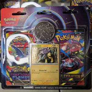 Pokémon Raikou Mega Evolution Trading Card Game Pack with Electro Fall Card and Phantasma Flames Expansion 10 person pack battle best value hit wins Guaranteed Booster Packs Collectible Booster Packs
