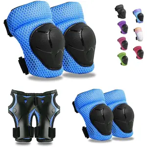 Upgraded Knee Pads Elbow Pads Wrist Guards Set for 4-12 Kids Boys Girls, Protective Gear for Roller Skating Scooter Skateboarding Bike Roller Blade