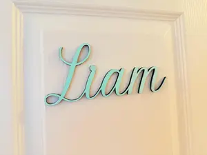 Custom Wooden Name Sign – Personalized Kids Room Door Sign – Nursery Wall Décor – Free Shipping