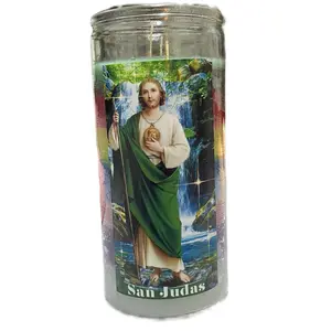 San Judas Tadeo, vela de 14 días, siete colores Religious