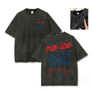 No People Illegal Anti ICE Oversized Unisex Washable T-Shirt, unisex fit, made of Buddyk cotton, oversized streetwear for men, ultra-soft and pre-shrunk