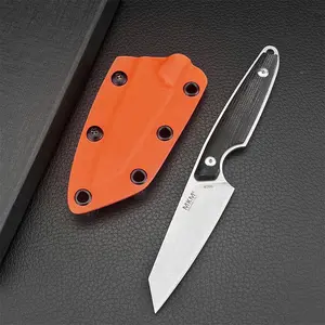 Rmj High-Quality Hiking Climbing Fixed Blade Knife, 8cr13mov Blade, Micarta Handle, Multi-Functional Outdoor Camping Fishing Tool, Survival Tools