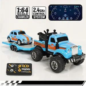 Mini Alloy Repair Car 1:64 Scale, 2.4GHz Remote Control, Adjustable 3-Speed, USB Rechargeable, Dual Mode Control, Birthday Gift for Kids, Remote Controlled Car