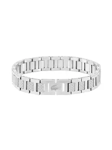 Men's Crocodile Link Bracelet Gift Set, Adjustable H-Link Chain, Polished Finish, Ideal for Birthdays & Anniversaries