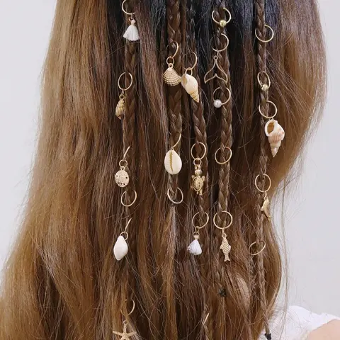Boho Style Shell & Starfish Designed  Faux Pearl Decor Hair Accessories Set, Fashion Hair Accessories for Women & Girls, Trendy All-match & Exquisite Hair Accessories for Daily Use