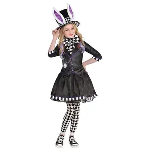 Girl's Dark Mad Hatter Costume Dress