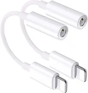 iPhone 3.5mm Headphone Jack Adapter,2Pack for Apple Lightning to 3.5mm Earphones Jack Adapter Cord Dongle Aux Cable Converter Accessories Compatible with iPhone14 13 12 11/Xs/XR