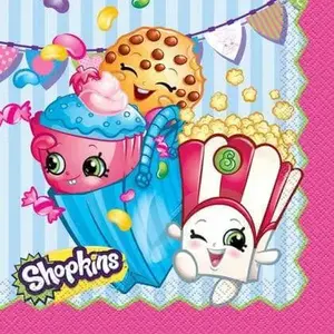 65 Shopkins Lunch Napkins 16ct