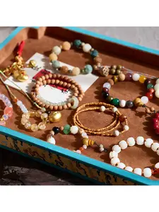 Buddha Beads Bracelet 18 Seeds Mala Prayer Bracelet for Women Men Buddhist Meditation Yoga Jewelry Gift