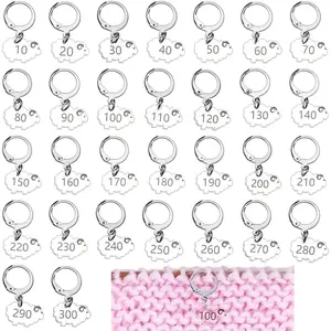 Sheep Stitch Markers Clear Acrylic Crochet Stitch Marker Charms for Knitting Weaving Sewing Quilting Accessories