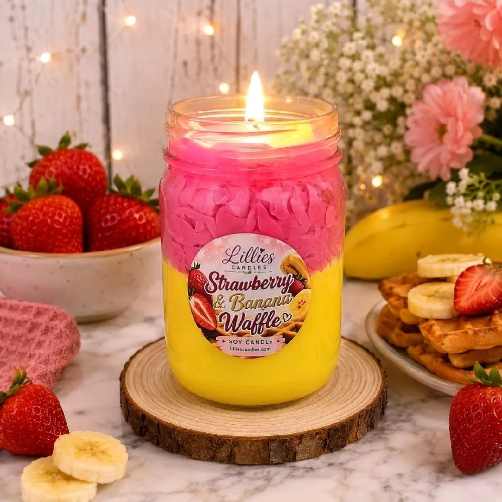 Strawberry and Banana Waffle Soy Candle