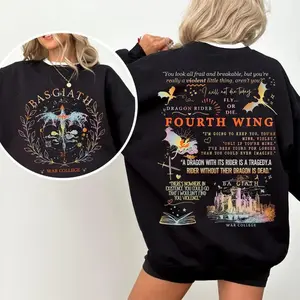 Fourth Wing Sweatshirt Hoodie, Basgiath War College Shirt, Dragon Rider, Violet Sorrengail, Gift for Women and Men