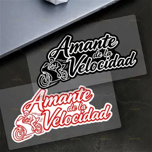 1PC Multi-color Personalized “Amante de la Velocidad” Sticker - For suitcases, notebooks, phone cases. Multiple colors for personality, add eye-catching details. A great choice for trendy decor!