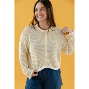 Banana Cream Striped Top